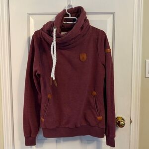 Wanakome Burgundy Hoodie with White Accents